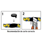 Metro cuerda amarilla de polipropileno 19mm, rollo 7m 2