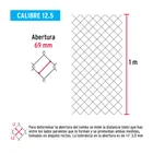 Rollo malla ciclónica cal.12.5, 1x20m, abertura 69mm 21kg 3