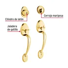 Doble jaladera, Lugo llave-mariposa,Latón Brillante,HERMEX 2