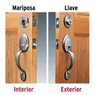 Doble jaladera, Lugo llave-mariposa, Cromo Mate, HERMEX 4