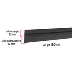 Guardapolvo fijo de 120 cm, negro, HERMEX 3