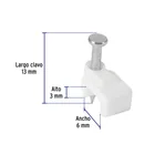 Bolsa con 500 grapas blancas de 6 mm para cable plano 4
