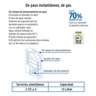 Calentador instantáneo, 13L, 3 servicios, gas LP, FOSET 3