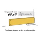 Bisagra de piso doble acción, latón brillante, HERMEX 3