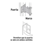 Bisagra de doble acción 3', acero, latón brillante, HERMEX 3