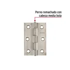 Bisagra rectangular 3 x 2', acero inoxidable, HERMEX 2