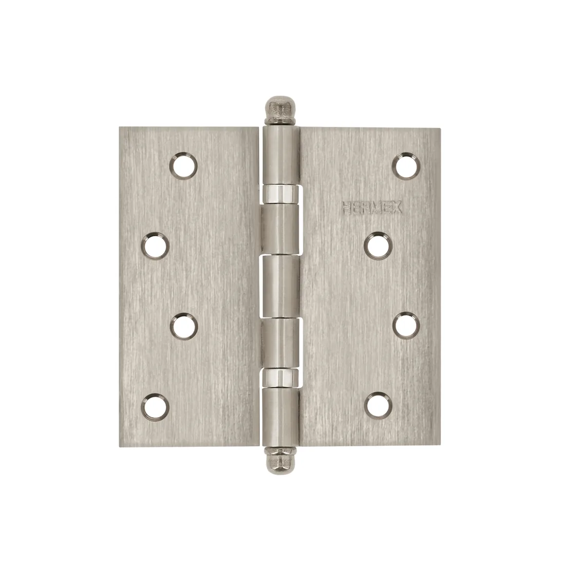 Bisagra cuadrada 4', acero inox, cabeza redonda, HERMEX