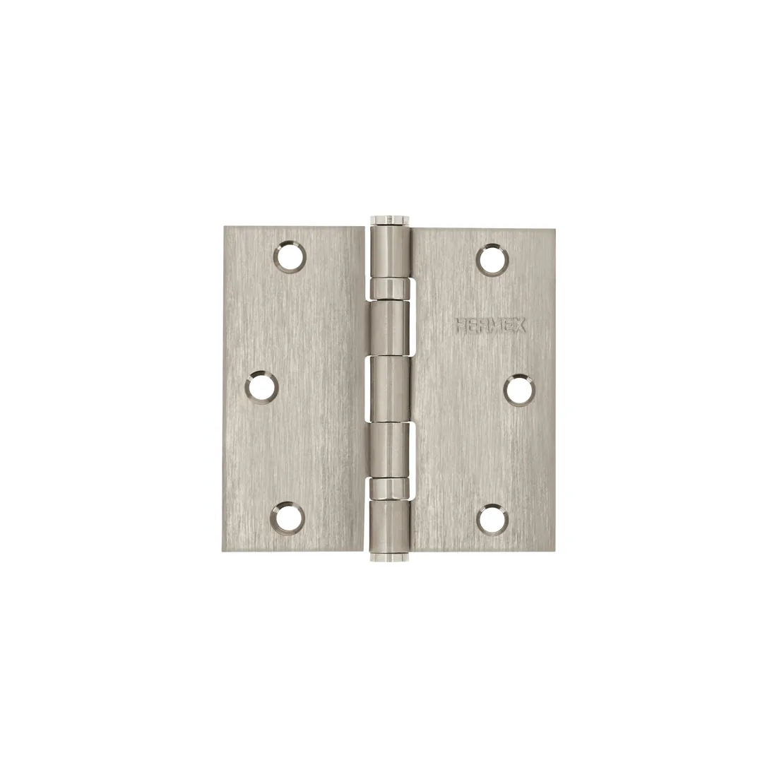 Bisagra cuadrada 3-1/2', acero inox, cabeza plana, HERMEX