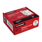 Bisagra cuadrada 4', acero satinado, cabeza redonda, HERMEX 4