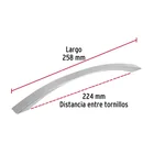 Jaladera de 224mm, línea Moderna, níquel, HERMEX 3