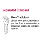 Cerradura para mueble, modelo 25, latón, HERMEX 4