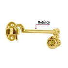 Gancho para puerta, latón brillante, HERMEX 3