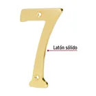 Número 7 de latón sólido 4', latón brillante, HERMEX 2