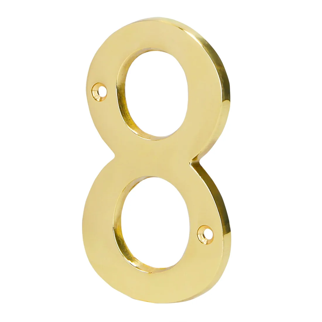 Número 8 de latón sólido 4', latón brillante, HERMEX