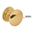 Perilla metálica estilo 'Arco', latón brillante, HERMEX 2