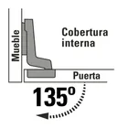 Bolsa 2 bisagras bidimensionales 135°, cobertura interna 2