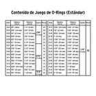 Juego O-Rings NBR 70 estándar 419 piezas, FIERO 2