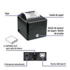Impresora térmica de recibos 58/80 mm, USB+BT, autocorte 2