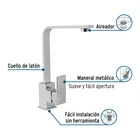 Monomando cuello alto para fregadero, cromo, FOSET KUBO 2