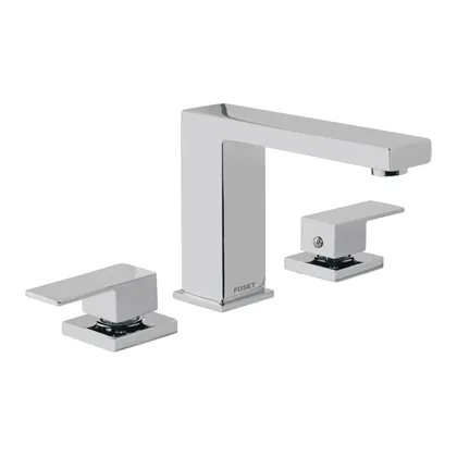 Mezcladora para lavabo taladros separados, cromo, FOSET KUBO