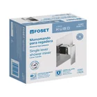 Monomando para regadera sin desviador, cromo, FOSET KUBO 4