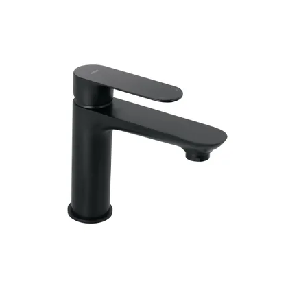 Monomando corto para lavabo, negro, FOSET RIVIERA
