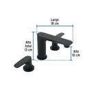 Mezcladora lavabo taladros separados, negro, FOSET RIVIERA 2