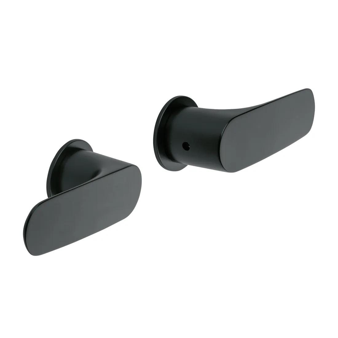 Juego manerales palanca para regadera, negro, FOSET RIVIERA