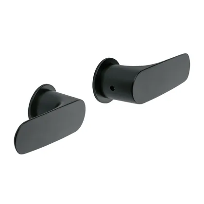 Juego manerales palanca para regadera, negro, FOSET RIVIERA