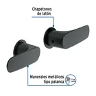 Juego manerales palanca para regadera, negro, FOSET RIVIERA 2