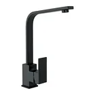 Monomando cuello alto para fregadero, negro, FOSET KUBO 1