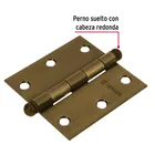 Bisagra cuadrada 3', latón antiguo, cabeza redonda, HERMEX 2