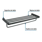 Repisa portatoallas, negro, FOSET RIVIERA 2