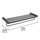 Repisa portatoallas, negro, FOSET RIVIERA 3