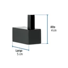 Gancho sencillo para toallas, negro, FOSET KUBO 2