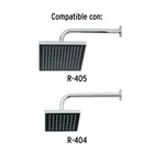 Brazo recto con chapetón para regadera, 30 cm, cromo, FOSET 2
