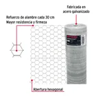 Rollo malla hexagonal cal.22, 1.2x 45m, abertura 25mm, 16kg 2