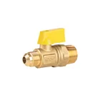 Válvula de control para gas, latón, 3/8' flare x 1/2' macho 1