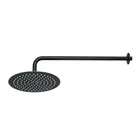 Regadera plato redondo 10' con brazo, negro, FOSET RIVIERA 1