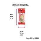 Bolsa 2 bisagras rectangulares 3x2', acero latonado, HERMEX 5