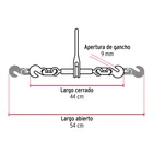 Tensor de cadena con matraca, 1/4' - 5/16', FIERO 3