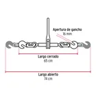 Tensor de cadena con matraca, 3/8' - 1/2', FIERO 3