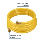 Manguera para gas, PVC amarilla, 3/8'flare, 4 m, FOSET 3