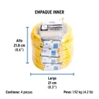 Manguera para gas, PVC amarilla, 3/8'flare, 4 m, FOSET 7