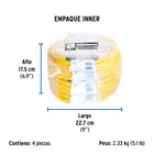 Manguera para gas, PVC amarilla, 3/8' flare,5 m, FOSET 7