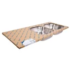 Tarja de empotrar 120 x 50 cm doble tina derecha, FOSET 3