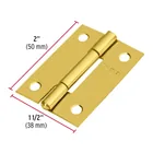 Bisagra rectangular 2 x 1-1/2', acero latonado, HERMEX 3