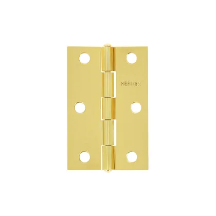 Bisagra rectangular 2-1/2 x 1-5/8', acero latonado, HERMEX