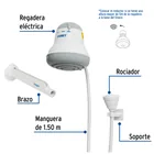 Regadera eléctrica, 4 temperaturas, 14.5cm, gris, FOSET 3