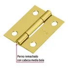 Bolsa 2 bisagras rectangulares 1-1/2x1-3/16', acero latonado 2